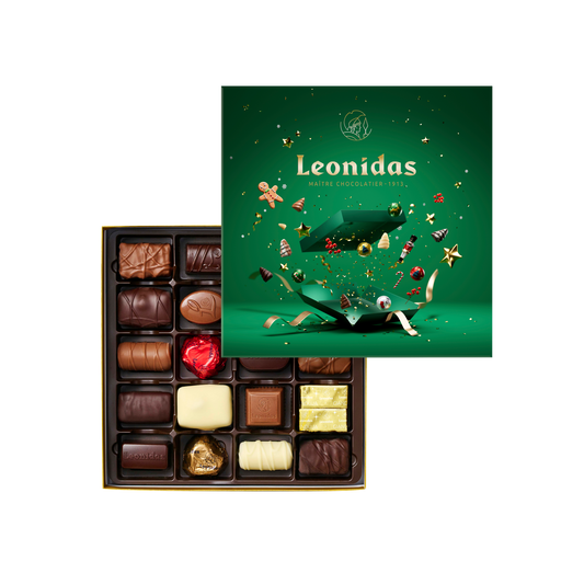 Coffret carré Noël Vert 300g